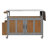 Foldable Outdoor Kitchen Island Patio Mobile Kitchen Cart Portable Outdoor Cooking Island With Lockable Wheels, Storage Cabinet And Towel Rack For Patio And Outdoor, Espresso+Grey-742159875