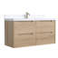 Meuble-lavabo mural avec lavabo et 2 tiroirs-1396314939