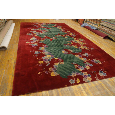 Tapis antique en laine Art Deco
