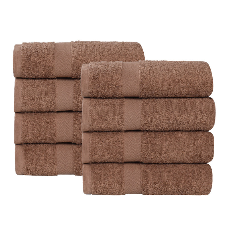 Essuie-mains léger à séchage rapide 100% coton Franklin, Café au lait, 24 Pieces Towel Set