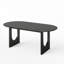 Tables de cuisine ovales en bois 79 po 79 po-957063203