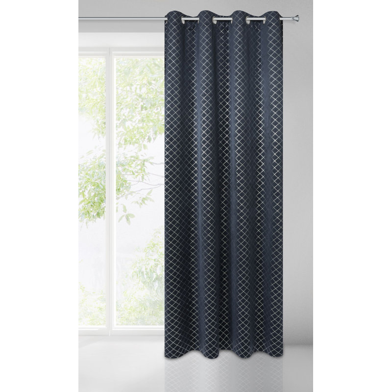 Hasnath Eyelet Blackout Curtain, Marine