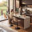 Latiera Swivel Adjustable Height Bar Stools Faux Leather Counter Stools with Footrest-98722005