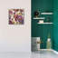  «Blue and Purple Flower Song 2» par Silvia Vassileva, art mural sur toile, 26 po x 26 po-1315462253