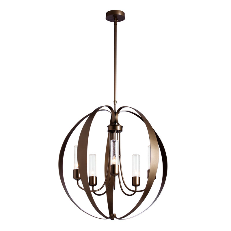 Pomme 5 - Light Outdoor Pendant, Coastal Bronze, Seeded Clear Glass