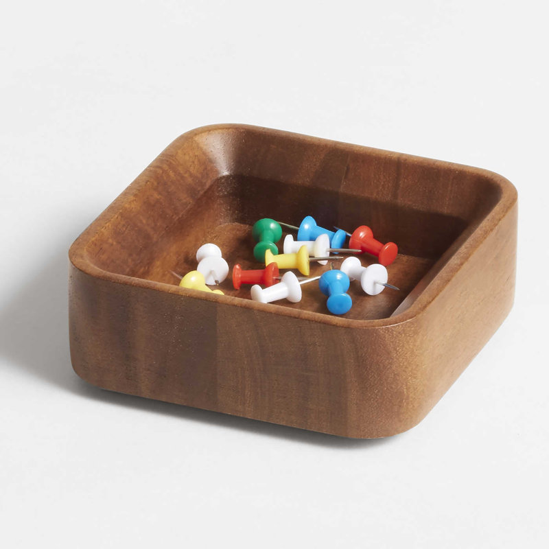 Square One Wood Desk Organizer, Acacia