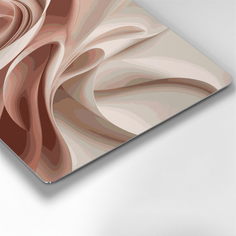 Gradient abstrait 76, art mural en métal beige, H 20 po x l 24 po