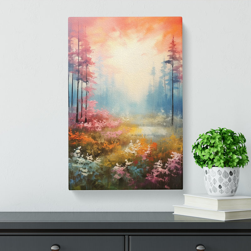 Forest Impressionism - Wrapped Canvas Print, 50cm H x 35cm W x 3cm D