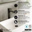 Acrylique blanc mat 16 po Karran Quattro Lavabo vasque de salle de bain carré avec robinet et drain-74855741-74855742