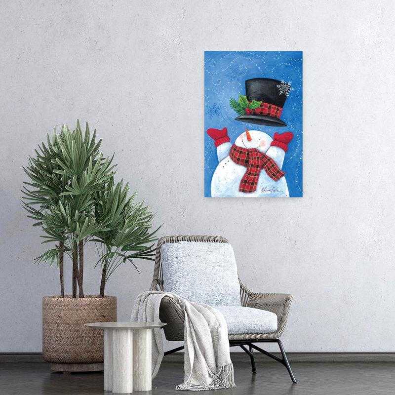 Magie dans l'air, art hivernal contemporain fantaisiste, H 24 po x l 16 po