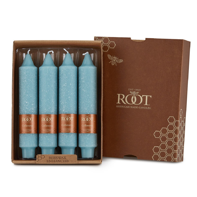 Spring Essence Beeswax 9" Taper Candles in Sky