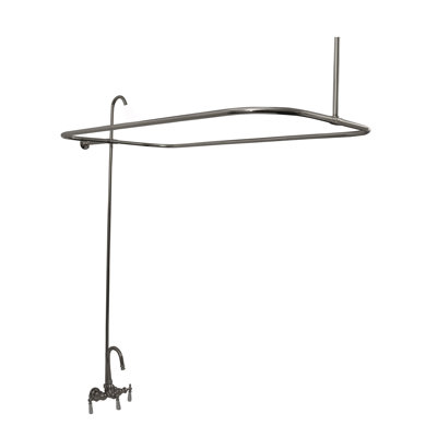 2 Handle Bathroom Clawfoot Tub Faucet with Diverter