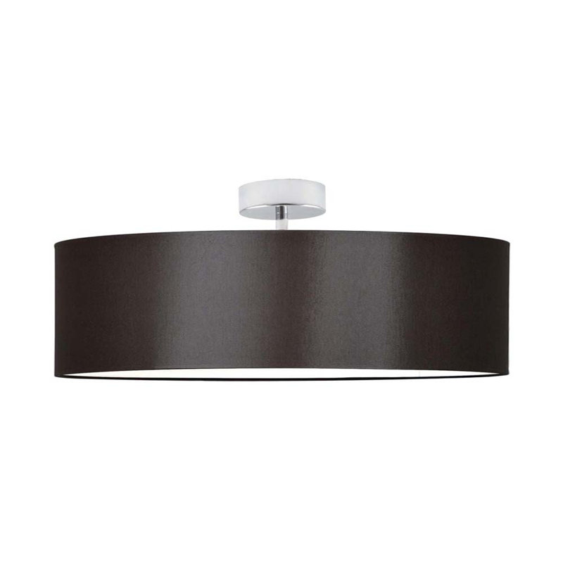Audriona Semi Flush Mount, Chrome, 35cm H x 60cm W x 60cm D, Brown