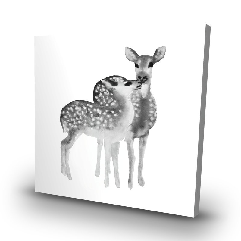 Fawns love - 32"x32" art on canvas