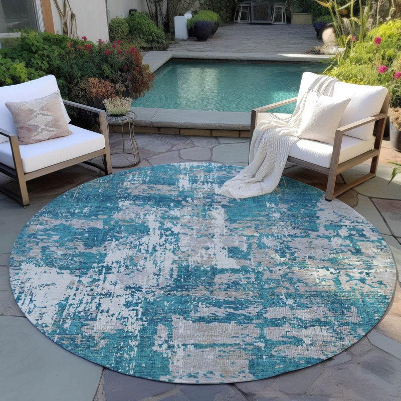 Tapis intérieur / extérieur Chayden Chantille ACN1008, Rond 8 pi