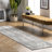 Deedra Modern Abstract Power Loom Performance Gray/White Rug-1677566766