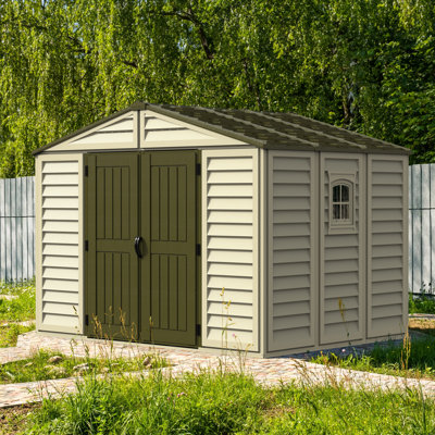 Woodbridge Plus 10.5 ft. W x 8 ft. D Vinyl Storage Shed with Foundation