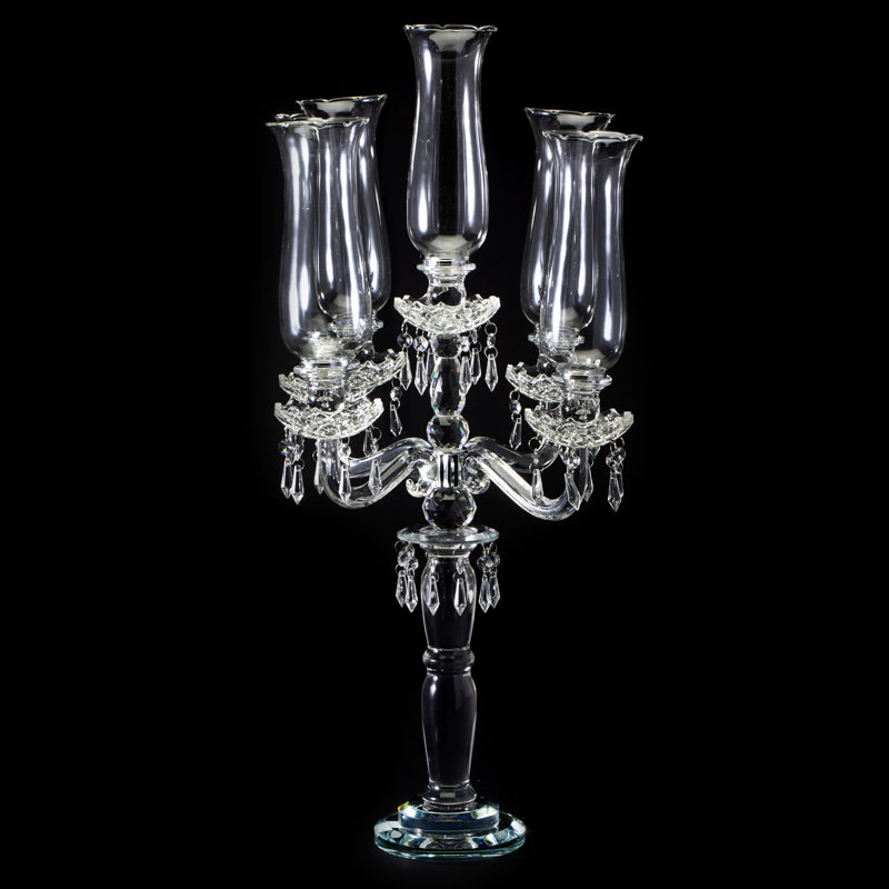 31'' H Crystal Floor Candelabra