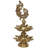 14" Brass Peacock Oil Lamp with Double-Layer Wicks | Handmade South Indian Annam Vilakku for Puja Room, Temple & Meditation Decor-175499673