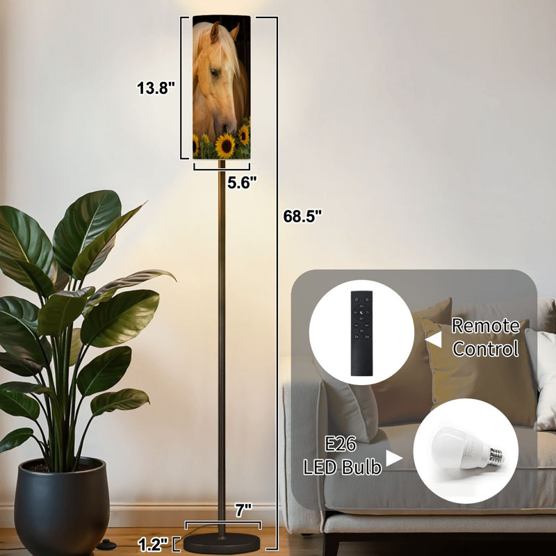 Lampe sur pied haflinger Horse Sunflowers