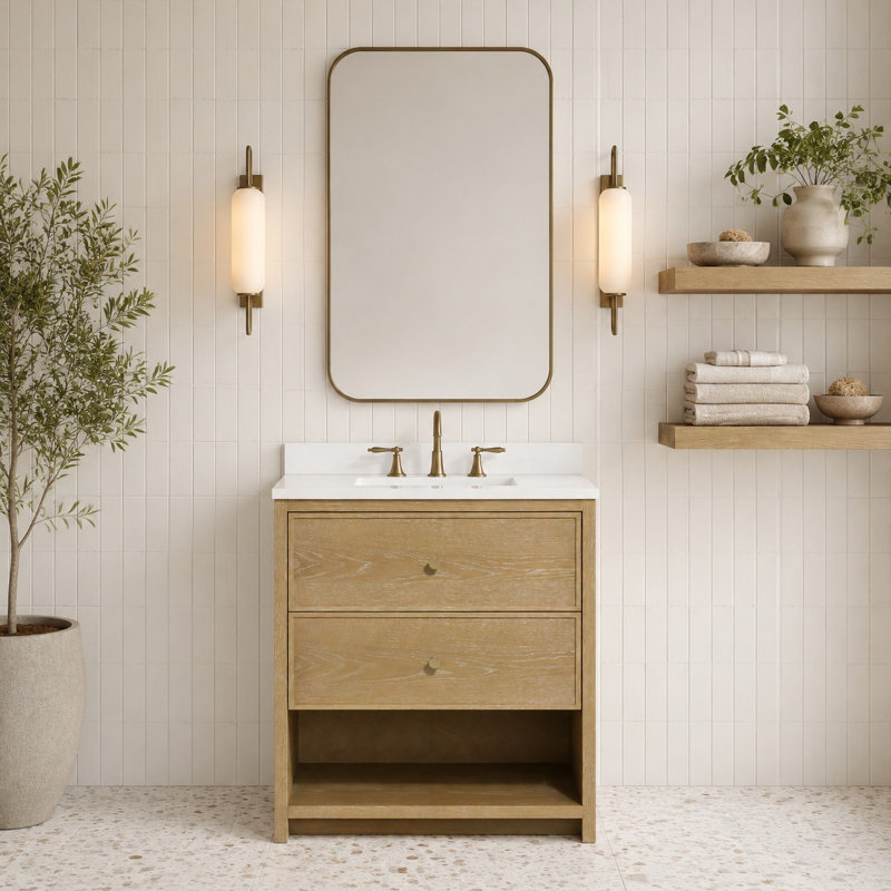 Meuble-lavabo Carolina 30 po en chêne lavé