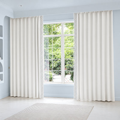 Paire de rideaux en mélange de coton Arabella (ensemble de 2) avec doublure occultante