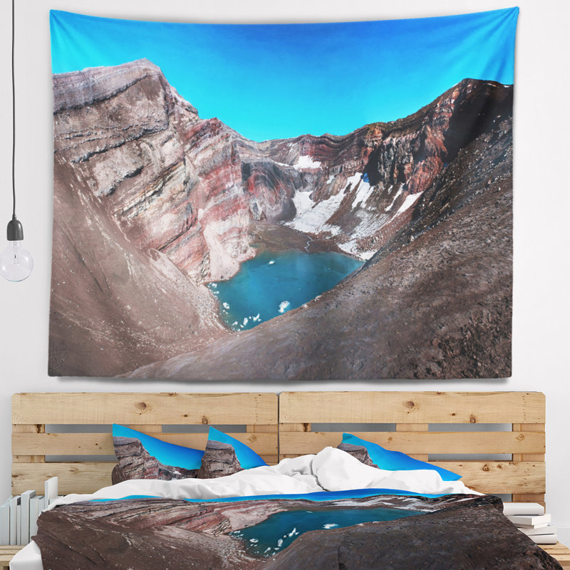 Tapisserie panorama volcano kamtchatka, H 32 po x l 39 po