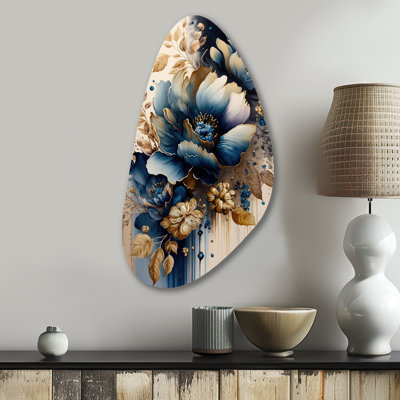 Gistel - Floral Fall Shape Assymterical Metal Wall Art