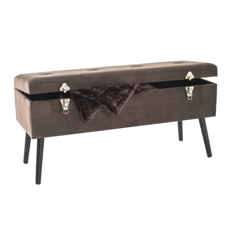 Carlie Upholstered Storage Bench, 52cm H x 106cm W x 40cm D