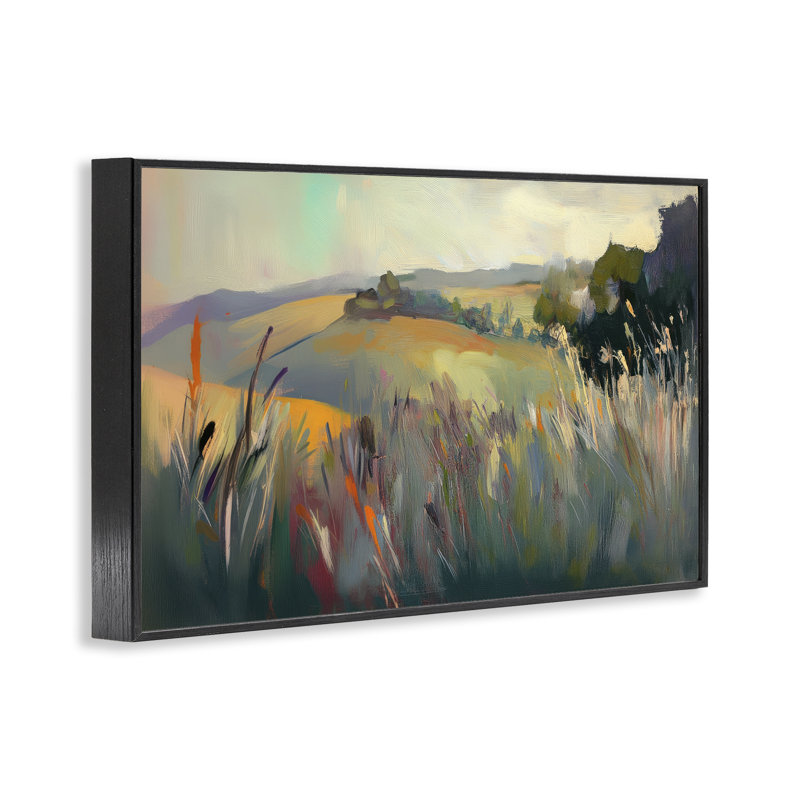 Giclée encadrée Tranquil Plains, conception d'Elara Yasna, H 16 po x l 24 po, Giclée encadrée noir minuit