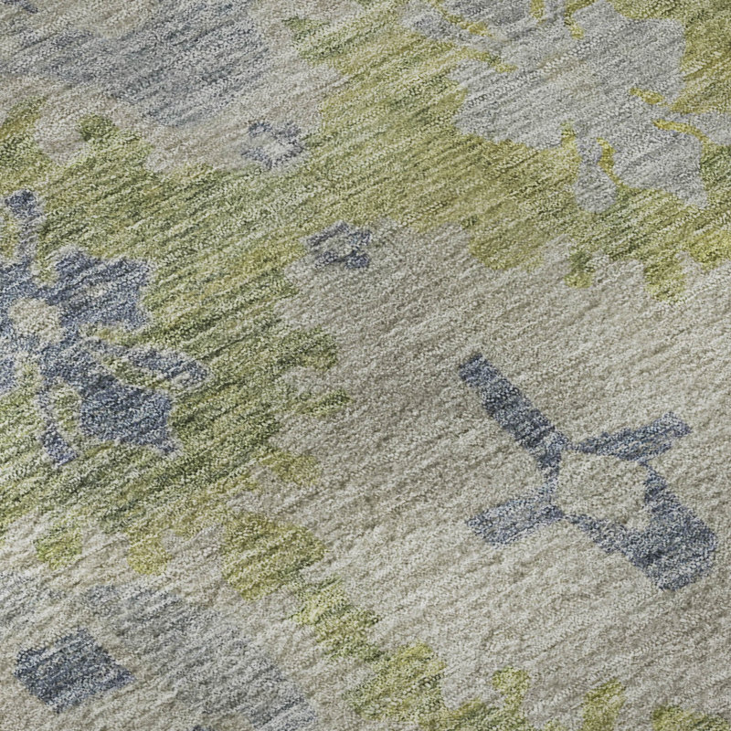Tapis de qualité supérieure à bordure lavable lavable à la machine AMF1760, Rectangle 5 pi x 7 pi 6 po