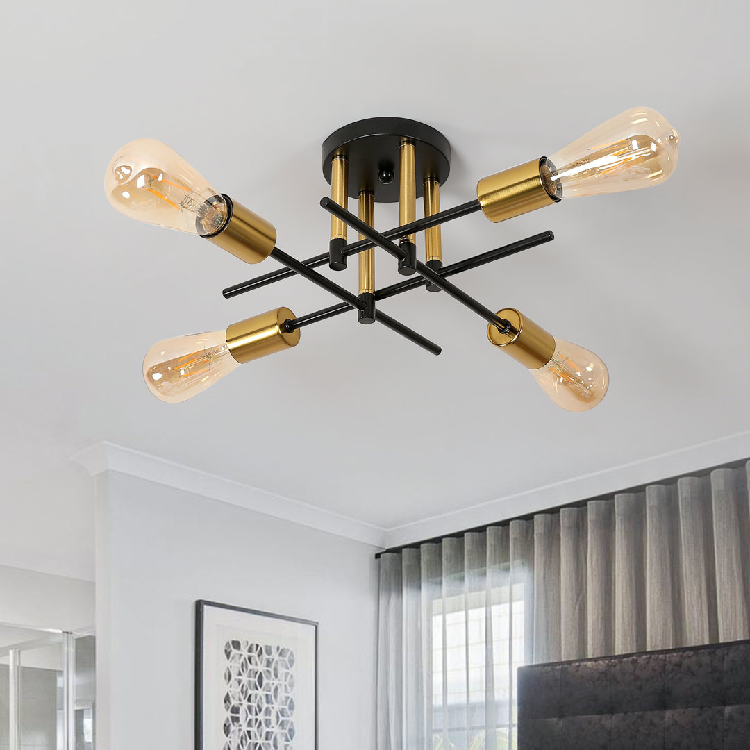 4-Light 40cm Simplicity Semi Flush Mount Light