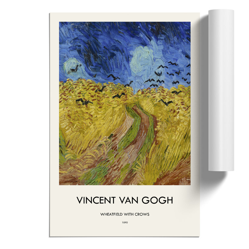 Wheatfield With Crows - No Frame Print, 42cm H x 30cm W x 0.1cm D