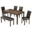 Ensemble de table de salle à manger en bois 6 pièces avec banc Gendron-123139736-123139737