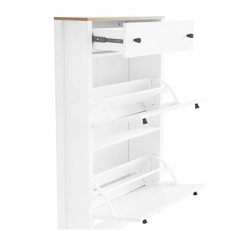Meuble de rangement 10 paires de chaussures, Blanc