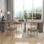 Table de salle à manger extensible moderne multifonctionnelle avec prise de courant, table extensible peu encombrante avec rangement pour fêtes, mariages, réunions et célébrations