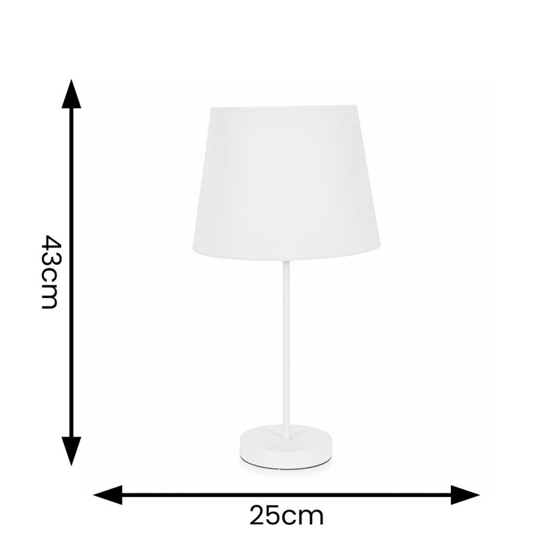 Romeir Metal Table Lamp, White