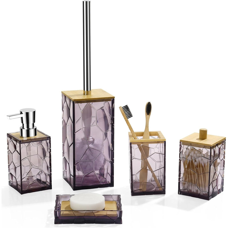 Lavender Purple Bathroom Accessories Set