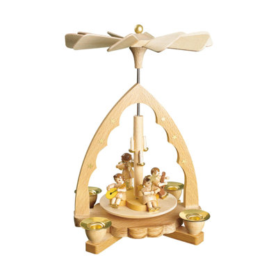  Pyramid Musical Angels Natural Wood Arch Table Decoration