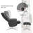 Swivel Recliner Chair with Ottoman, Faux Leather-380691797