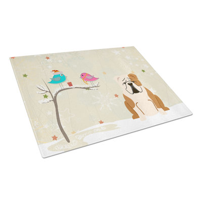 Planche à découper en verre trésors de caroline française bouledogue Christmas Presents