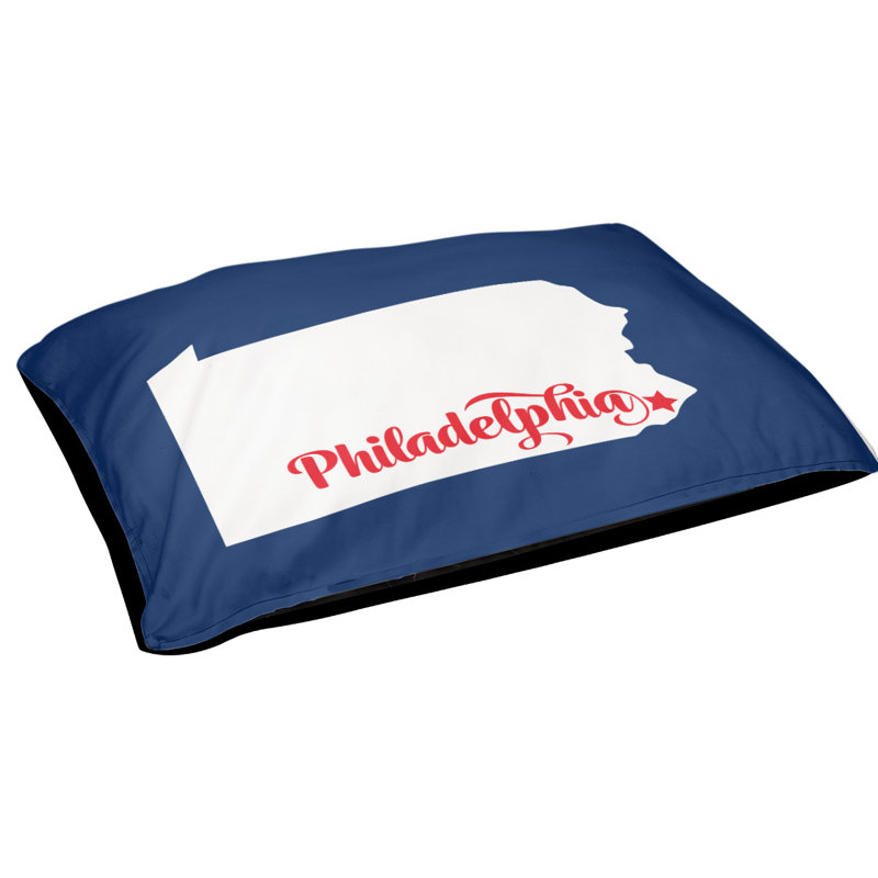 Coussin d'extérieur pour chien Home Sweet, Moyen (l 40 po x P 30 po x H 6,5 po), Baseball, Home Sweet Outdoor Dog