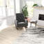 Chaise berçante en tissu et bois massif-678192586