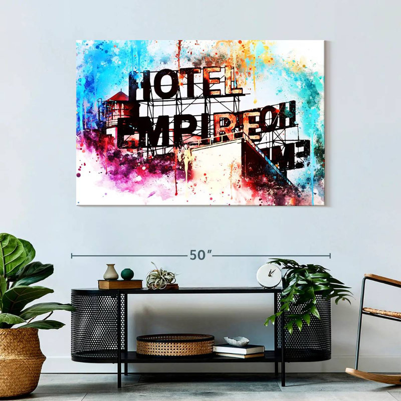 NYC Watercolor - Hotel Empire, H 32 po x l 48 po