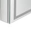 Armoire à pharmacie avec désembueur à DEL, l 36 po x H 30 po x P 5 po Donnie, gradateur, miroir grossissant à DEL réglable 3X, prises électriques-487538141