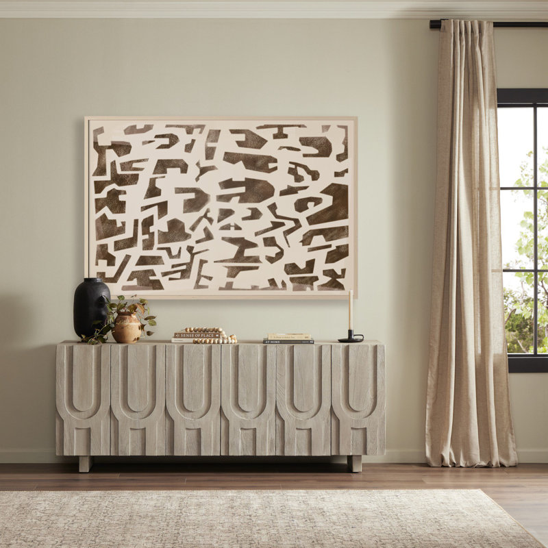 Block Sand II Print by Coup D'Esprit, 40" H x 60" W, Vertical Grain White Oak