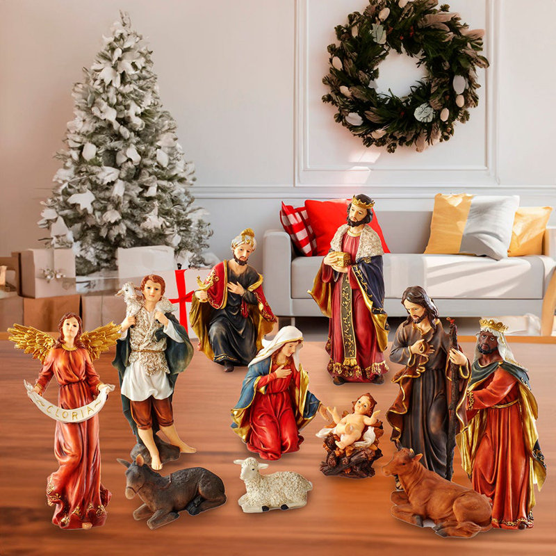 Ensemble de table de crèche de Noël 11 pièces Kurt Adler