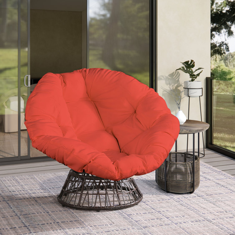 Wayfair Saucer Chair FulviaSwivel Papasan Wicker Indoor/Outdoor