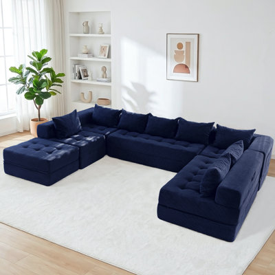 Boneless U Shaped Modular Sectional Sofa Couch