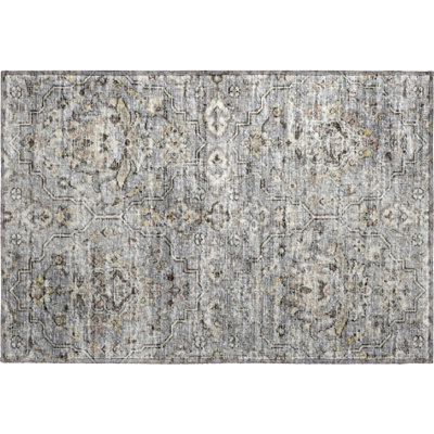 Premium Machine Washable Alliah AMF94 Ash Rug